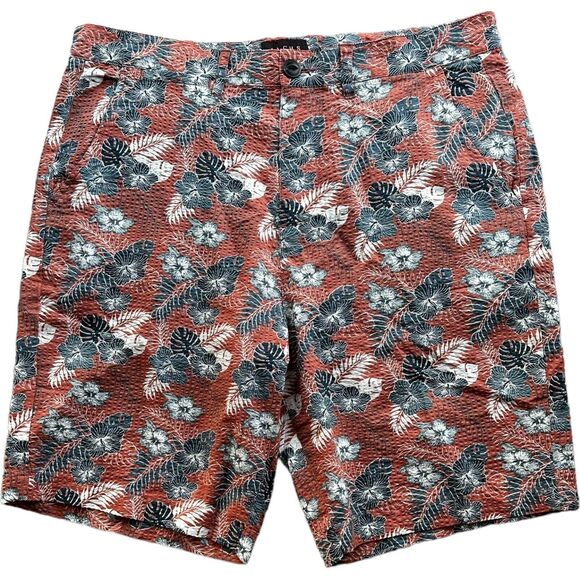 NWT Jachs Island Seersucker Bleeker Fit 9” Short Cotton Summer Floral Print - Picture 1 of 7